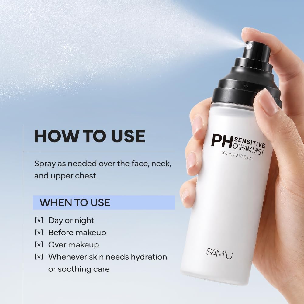 Amazon.com: SAM'U PH Sensitive Cream Mist, Hydrating Soothing Face